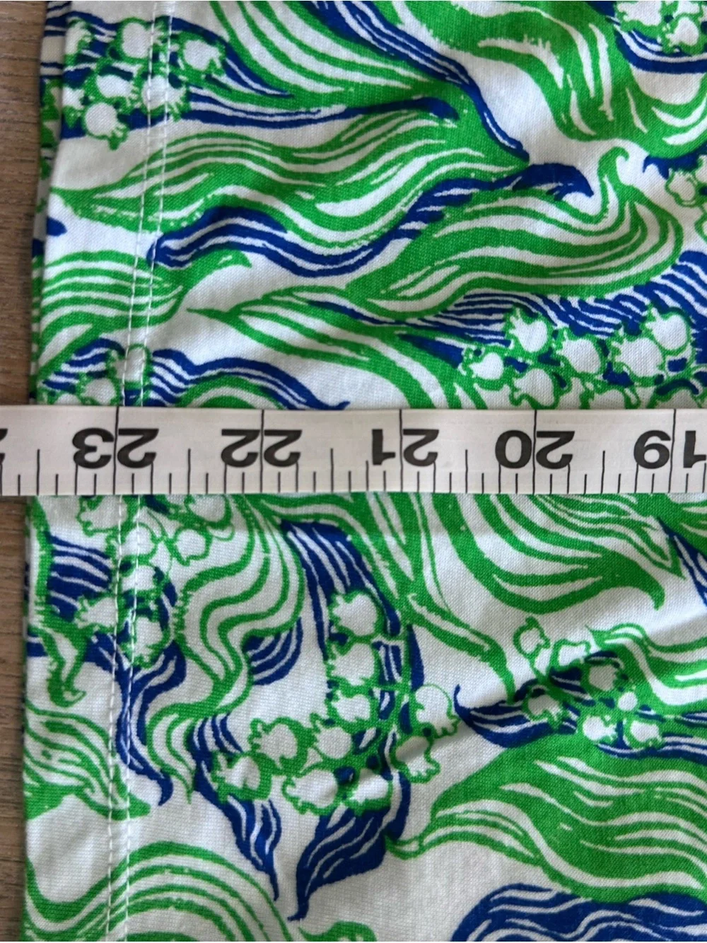 Lilly Pulitzer Green and Blue Abstract Print Button-Down Top